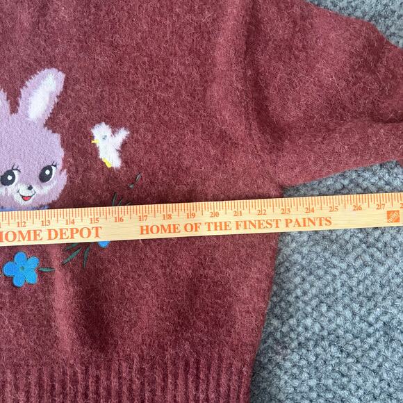 Zara Harry Lambert Intarsia Bunny Rabbit Sweater L Alpaca Wool Blend Unisex NWT - Picture 6 of 11